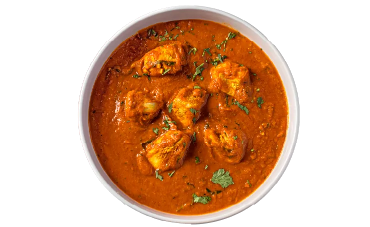 Chicken Butter Masala - boneless halal chicken in rich, creamy onion-based gravy